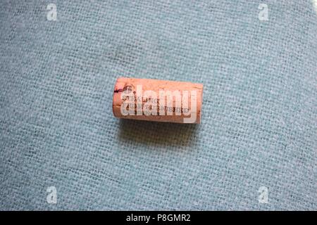 Wine cork 19 crimes number 6 Stock Photo