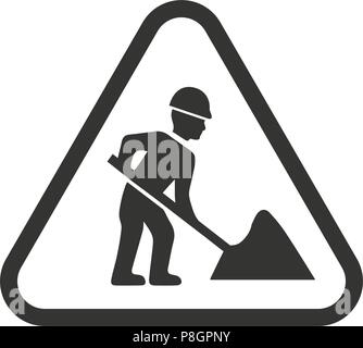 Digging, Under Construction Sign Stock Vector
