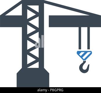Tower Crane Icon Stock Vector