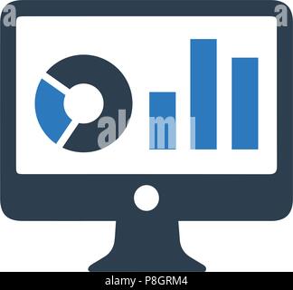 Online business report icon Stock Vector
