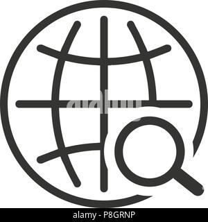 Global Search Icon Stock Vector