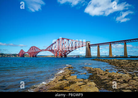 Forth Bridge across Firth of Forth in edinburgh Stock Photo