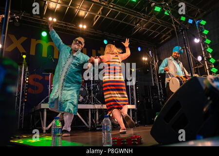 Bhangra Band Dancing Stock Photo