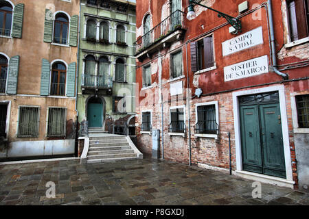 Beautiful Venetian architecture. Old landmarks in Venice, Italy. Stock Photo