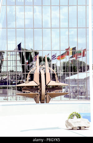 Brussels, Belgium. 11th July, 2018. NATO headquarters in Brussels, Belgium on July 11, 2018. Credit: Dominika Zarzycka/Alamy Live News Stock Photo