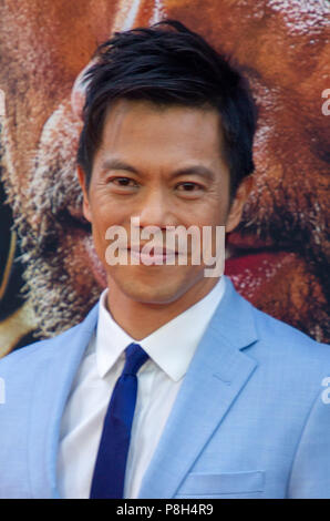 Actor Byron Mann attends the New York premiere of “Skyscraper” on July 10, 2018. Stock Photo