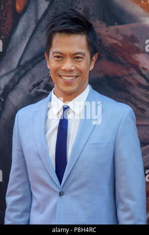 Actor Byron Mann attends the New York premiere of “Skyscraper” on July 10, 2018. Stock Photo