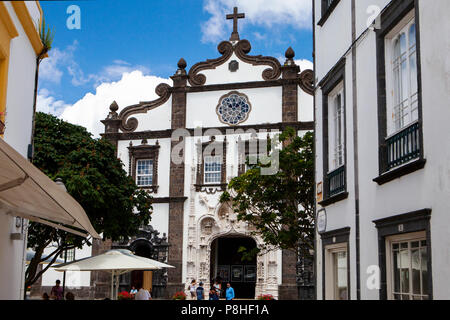 PONTA DELGADA, PORTUGAL - JUNE 28th, 2018: Ponta Delgada, on Sao Miguel Island, is the capital of the Azores archipelago of Portugal. Stock Photo