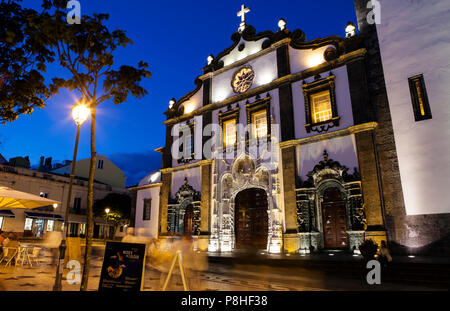 PONTA DELGADA, PORTUGAL - JUNE 28th, 2018: Ponta Delgada, on Sao Miguel Island, is the capital of the Azores archipelago of Portugal. Stock Photo