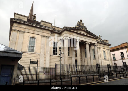 Bishop Street Courthouse at the Bishop's Gate, Derry, Northern Ireland. Stock Photo