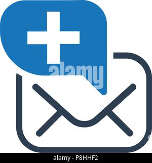 Medical Mail Icon Stock Vector