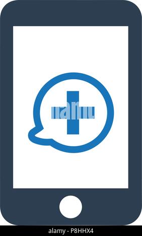 Online Medical Help Icon Stock Vector