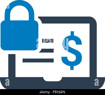 Secure Online Banking Icon Stock Vector