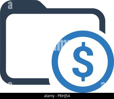 Financial Data Folder Icon Stock Vector
