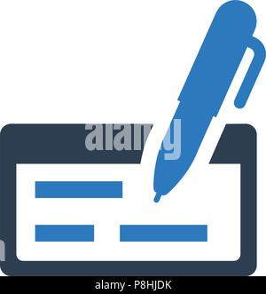 Bank Check Icon Stock Vector