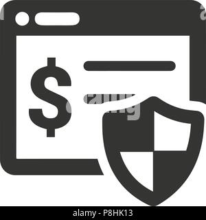 Secure Online Banking Icon Stock Vector