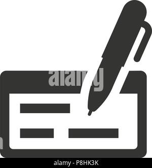 Bank Check Icon Stock Vector