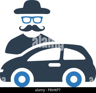 Car Theft Icon Stock Vector