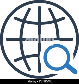Global Search Icon Stock Vector