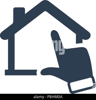 Online Real Estate Support Icon Stock Vector