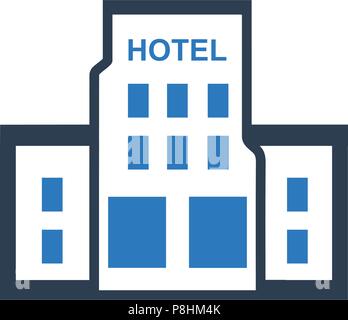 Hotel Building Icon Stock Vector