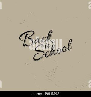 Stock vector illustration calligraphy Back to School. Four backgrounds. EPS 10 Stock Vector