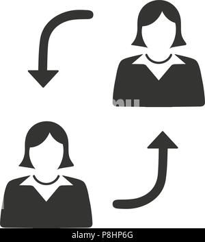 Employee Replacement Icon Stock Vector