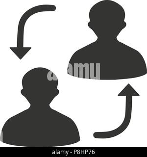 Employee Replacement Icon Stock Vector