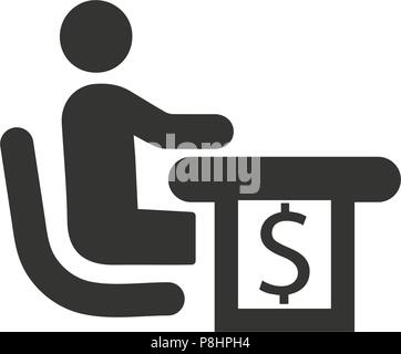 Financial Manager Icon Stock Vector