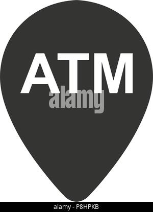 Atm Location Icon Stock Vector