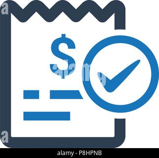 Bill Paid Icon Stock Vector