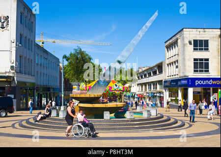 Giant sundial in city centre Plymouth Devon England UK Stock Photo