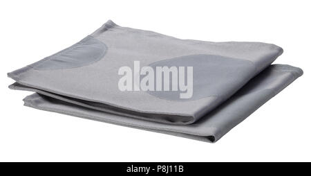 Folded cotton cotton napkin isolated on white background. Include clipping path. Stock Photo