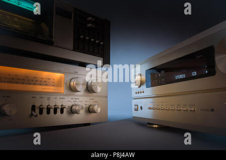 Hi-Fi receivers in studio shot
