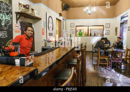 Bartender at  Piscobar, Lima, Peru Stock Photo