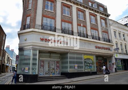 a closed down woolworths in margate kent uk Stock Photo