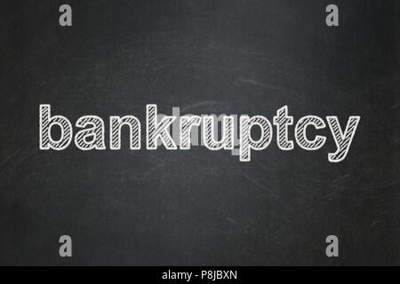 Law concept: Bankruptcy on chalkboard background Stock Photo