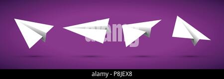 paper aeroplane set Stock Vector