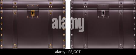 two leather chest Stock Vector