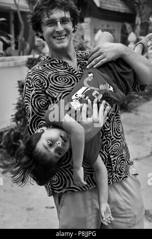 Bodhi Garrett and son - BAN XANGKHONG, LAOS  MR Stock Photo