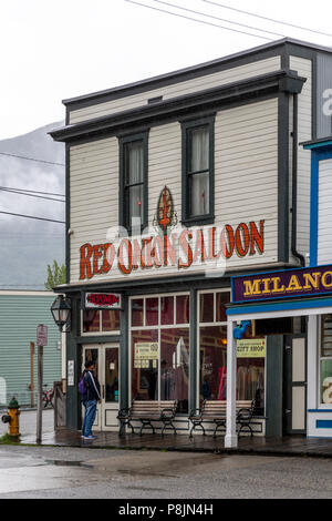 Red Onion Saloon, Skagway, Alaska, United States, USA, Tuesday, May 22, 2018. Stock Photo