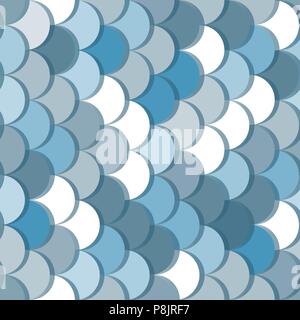 Paper scales seamless vector squama blue pattern Stock Vector
