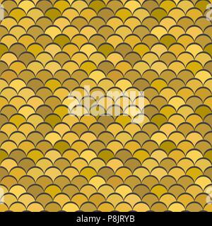 Paper scales seamless vector squama gold metal pattern Stock Vector