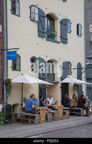 Restaurant in Christianshavn; Copenhagen; Denmark Stock Photo