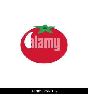Tomato icon simple flat style illustration image. Stock Vector