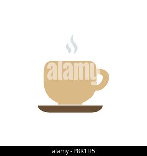 Coffee cup icon simple flat style illustration image. Stock Vector