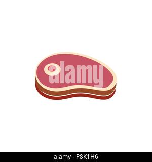 Steak icon simple flat style illustration image. Stock Vector