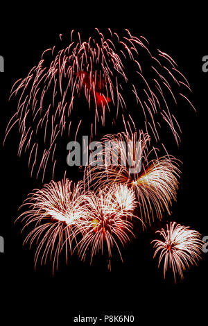 Abstract colored firework background with free space for text Stock Photo