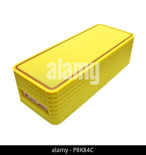 a portable wireless bluetooth speaker isolated on white background Stock Photo