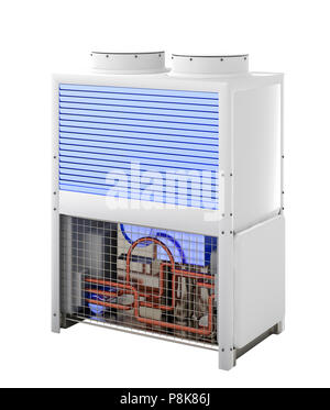 Air conditioner. Isolated with clipping path. 3d render Stock Photo